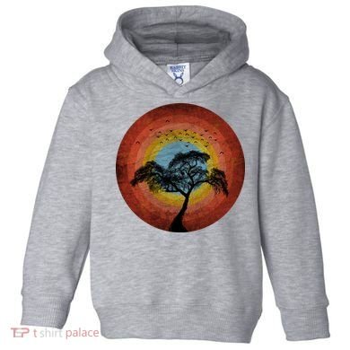 Retro Vintage Scary Wilderness Distressed Toddler Hoodie