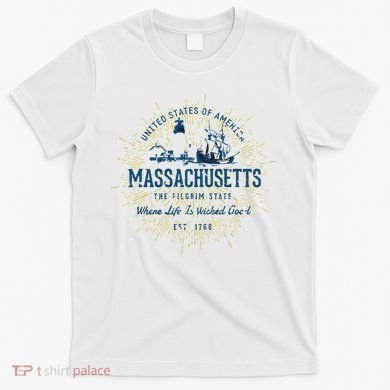 Retro Vintage State Of Massachusetts T-Shirt