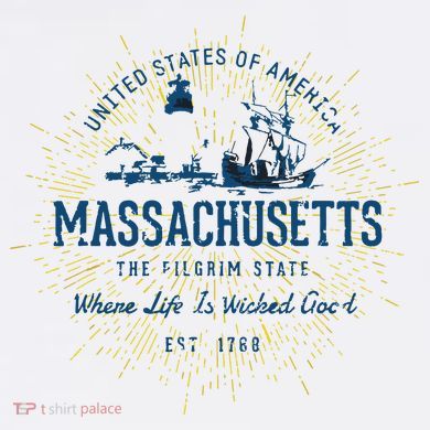 Retro Vintage State Of Massachusetts Button