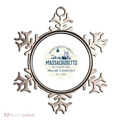 Retro Vintage State Of Massachusetts Ornament