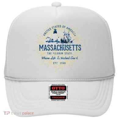 Retro Vintage State Of Massachusetts Hat