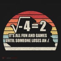Retro Vintage Someone Loses An i: Funny Math T-Shirt thumb 7