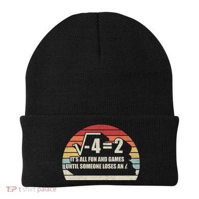 Retro Vintage Someone Loses An i: Funny Math Beanie