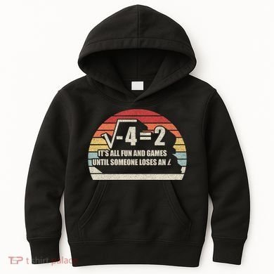 Retro Vintage Someone Loses An i: Funny Math Kids Hoodie