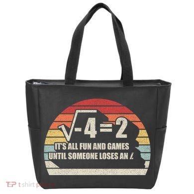 Retro Vintage Someone Loses An i: Funny Math Tote Bag