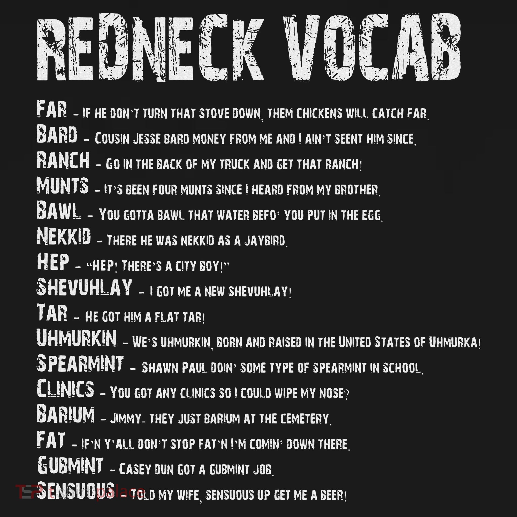 Redneck Vocab Southern Life Funny Rednecks Women's Hoodie