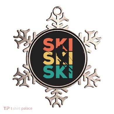 Retro Vintage Skiing Gift For Skiers Gift Ornament