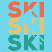 Retro Vintage Skiing Gift For Skiers Gift T-Shirt thumb 6