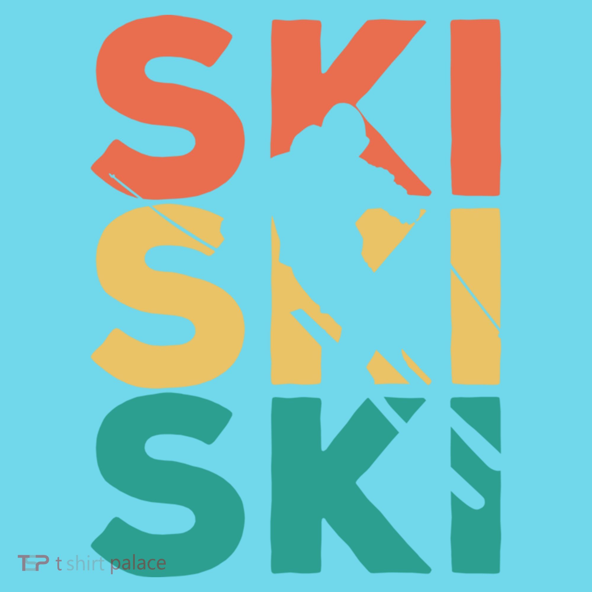 Retro Vintage Skiing Gift For Skiers Gift T-Shirt