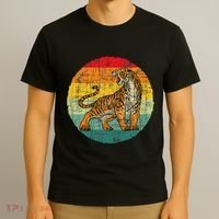 Retro Vintage Tiger Zoologist Zookeeper Zoo Safari Lover T-Shirt thumb 3