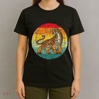 Retro Vintage Tiger Zoologist Zookeeper Zoo Safari Lover T-Shirt thumb 4