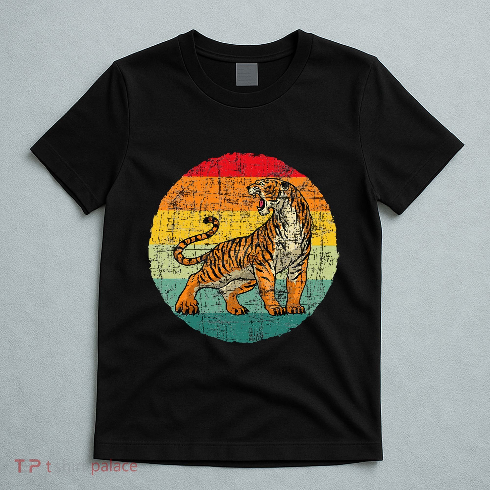 Retro Vintage Tiger Zoologist Zookeeper Zoo Safari Lover T-Shirt
