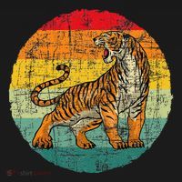 Retro Vintage Tiger Zoologist Zookeeper Zoo Safari Lover T-Shirt thumb 7