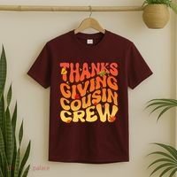 Retro Vintage Thanksgiving Cousin Crew T-Shirt thumb 2