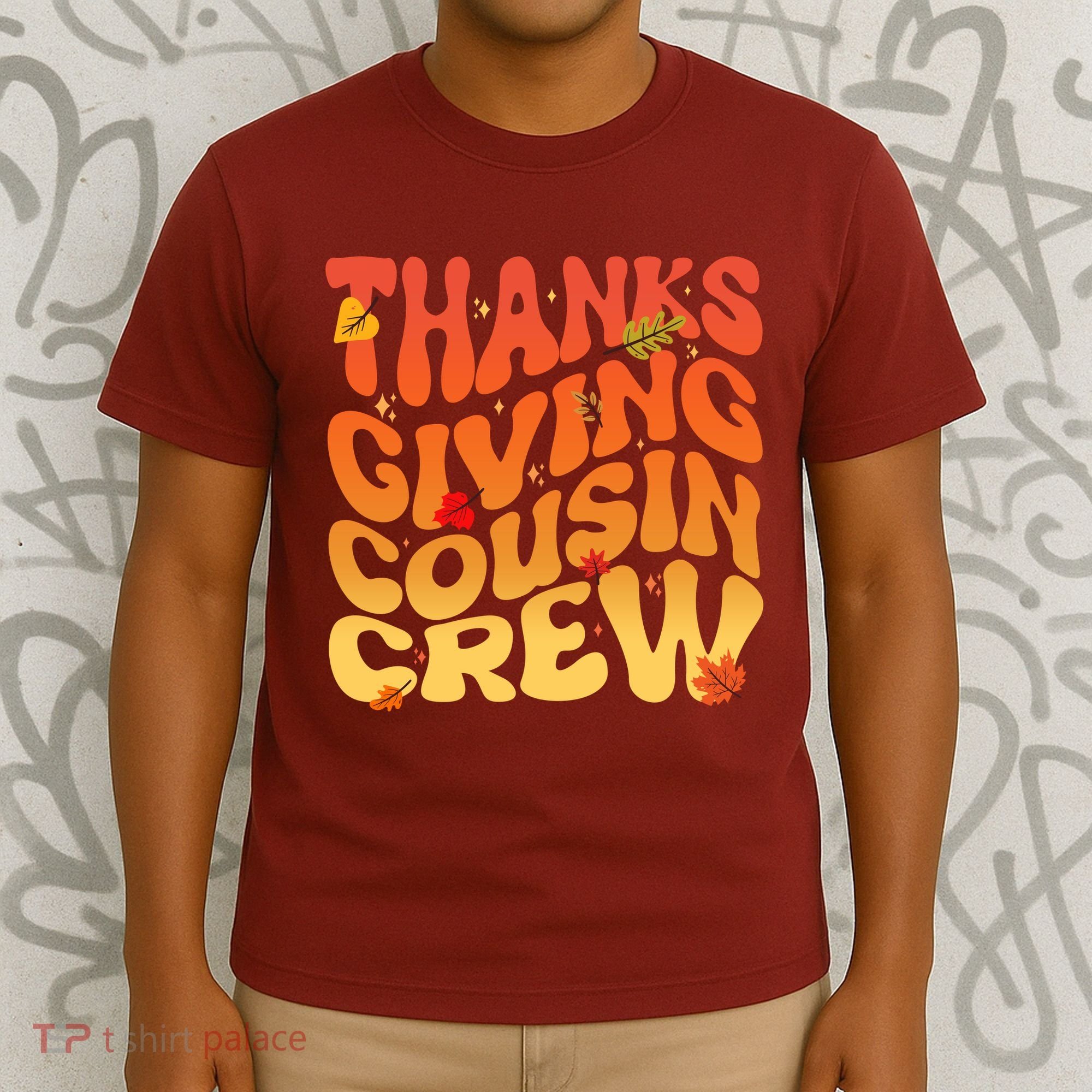Retro Vintage Thanksgiving Cousin Crew T-Shirt