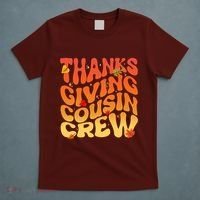 Retro Vintage Thanksgiving Cousin Crew T-Shirt thumb 5