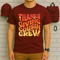 Retro Vintage Thanksgiving Cousin Crew T-Shirt thumb 6