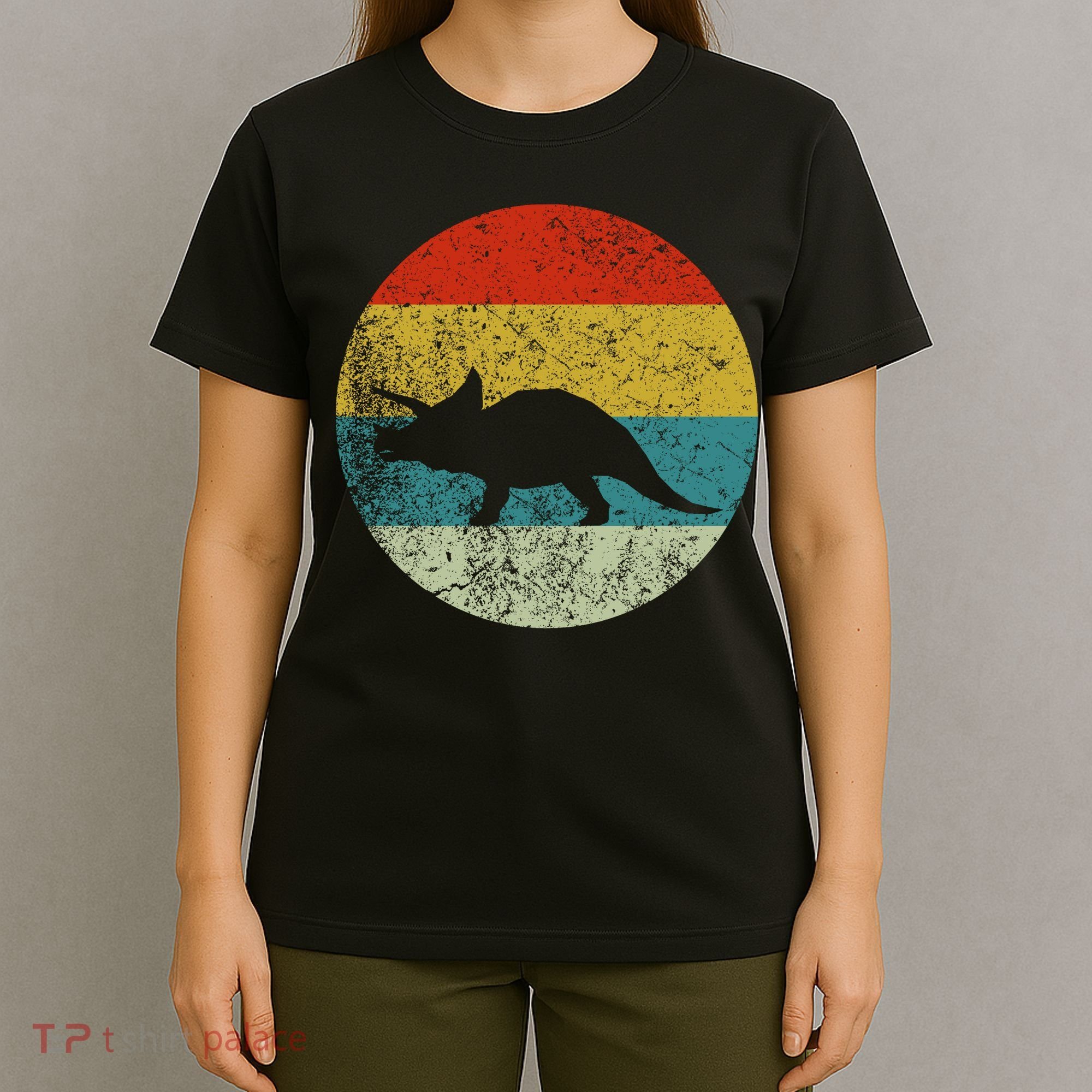Retro Vintage Triceratops T-Shirt