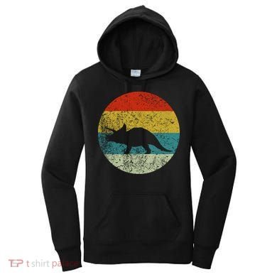 Retro Vintage Triceratops Women's Hoodie