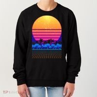 Retro Vaporwave Tropical Sunset Vibes Women's Sweatshirt thumb 0