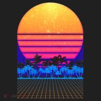 Retro Vaporwave Tropical Sunset Vibes Women's Sweatshirt thumb 2