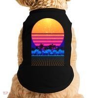 Retro Vaporwave Tropical Sunset Vibes Doggie Tank thumb 0