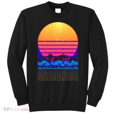 Retro Vaporwave Tropical Sunset Vibes Sweatshirt