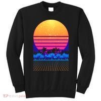 Retro Vaporwave Tropical Sunset Vibes Sweatshirt thumb 0