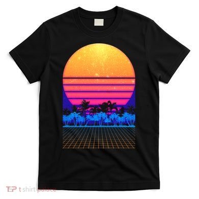 Retro Vaporwave Tropical Sunset Vibes T-Shirt