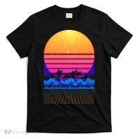 Retro Vaporwave Tropical Sunset Vibes T-Shirt thumb 0