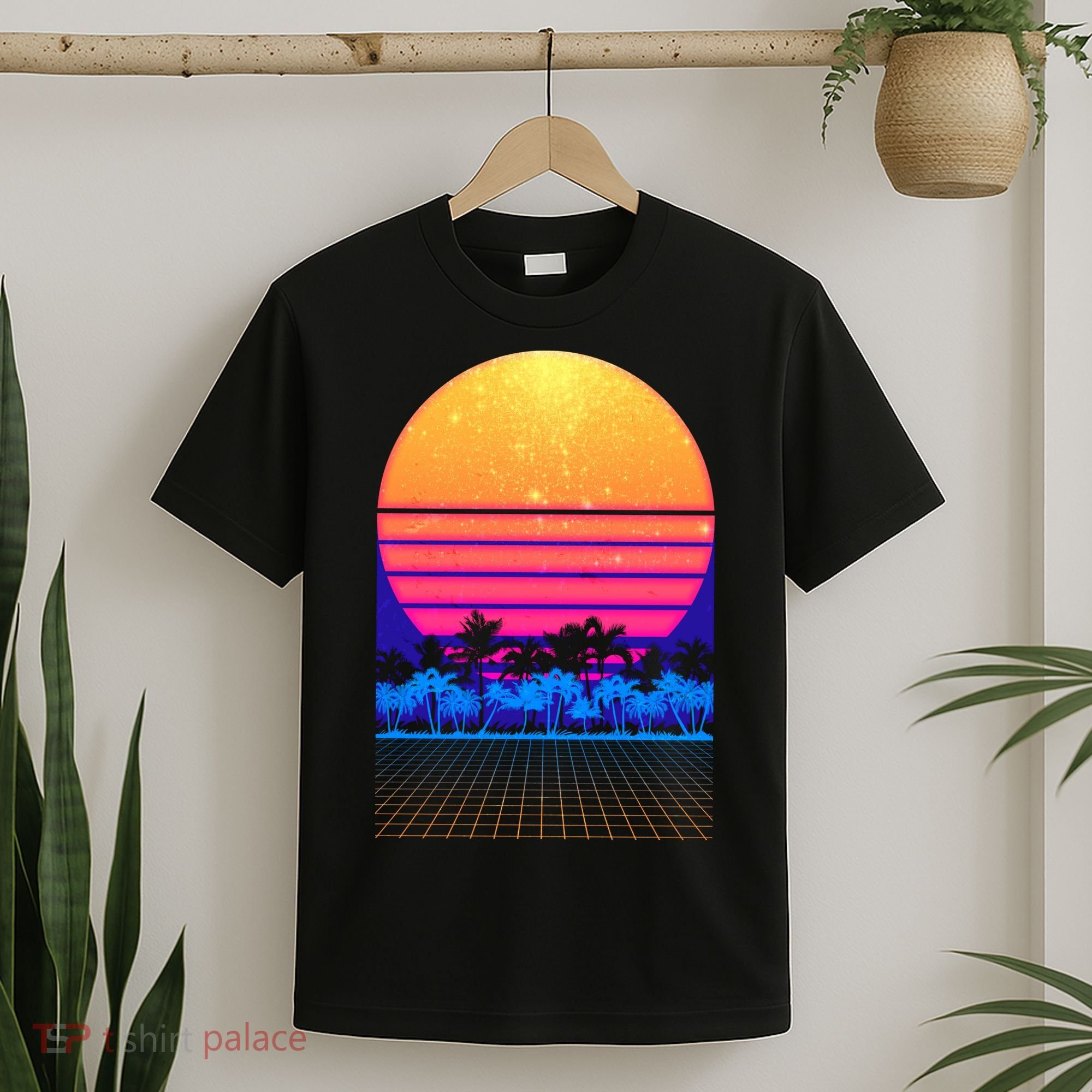 Retro Vaporwave Tropical Sunset Vibes T-Shirt