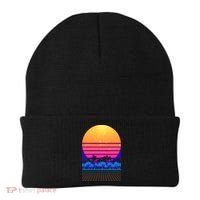 Retro Vaporwave Tropical Sunset Vibes Beanie thumb 0