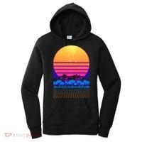 Retro Vaporwave Tropical Sunset Vibes Women's Hoodie thumb 0
