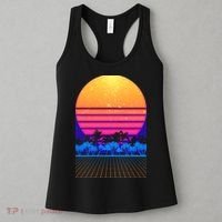 Retro Vaporwave Tropical Sunset Vibes Women's Tank Top thumb 3