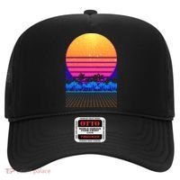 Retro Vaporwave Tropical Sunset Vibes Hat thumb 0