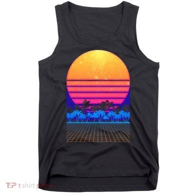 Retro Vaporwave Tropical Sunset Vibes Tank Top