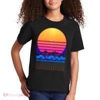 Retro Vaporwave Tropical Sunset Vibes Kids T-Shirt thumb 2