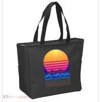 Retro Vaporwave Tropical Sunset Vibes Tote Bag thumb 2