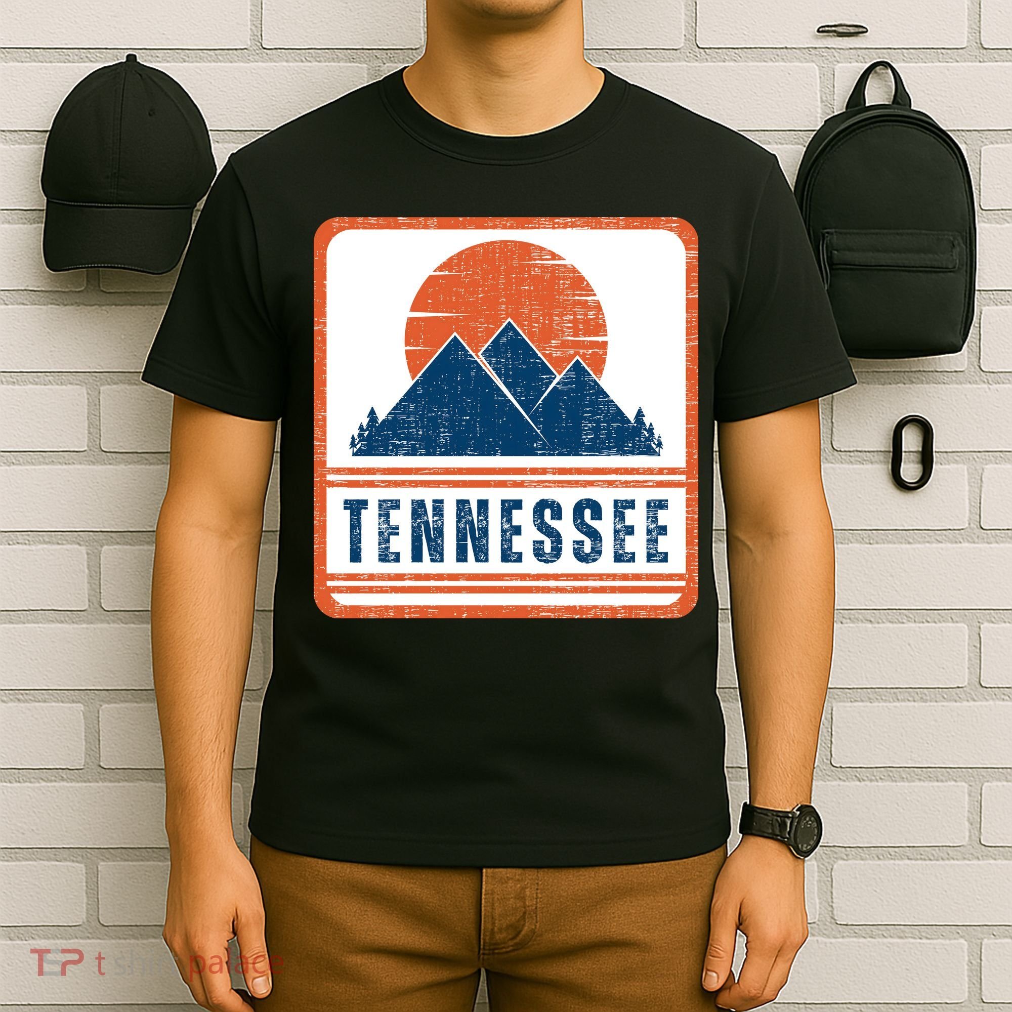 Retro Vintage Tennessee USA Mountain Gift For Men T-Shirt
