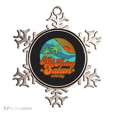 Retro Vintage Tropical Not Today Satan Not Today Ornament