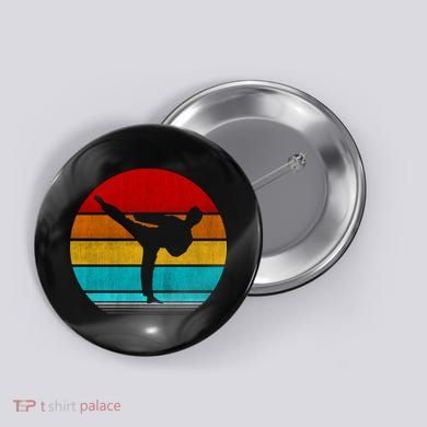 Retro Vintage Taekwondo Button