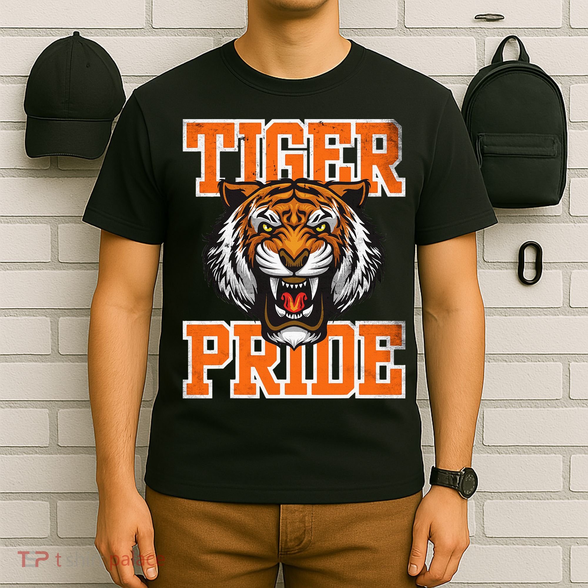 Retro Vintage Tiger Pride Tiger Mascot School Sports Team T-Shirt