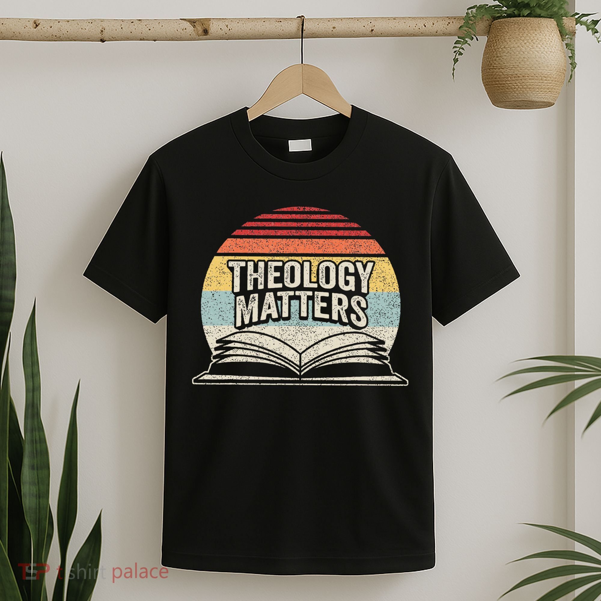 Retro Vintage Theology Matters Reformed Christian T-Shirt
