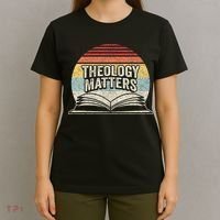 Retro Vintage Theology Matters Reformed Christian T-Shirt thumb 4