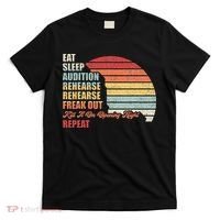 Retro Vintage Theater Geek Musical Life Eat Sleep Theatre T-Shirt thumb 0