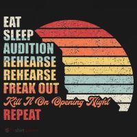 Retro Vintage Theater Geek Musical Life Eat Sleep Theatre T-Shirt thumb 7