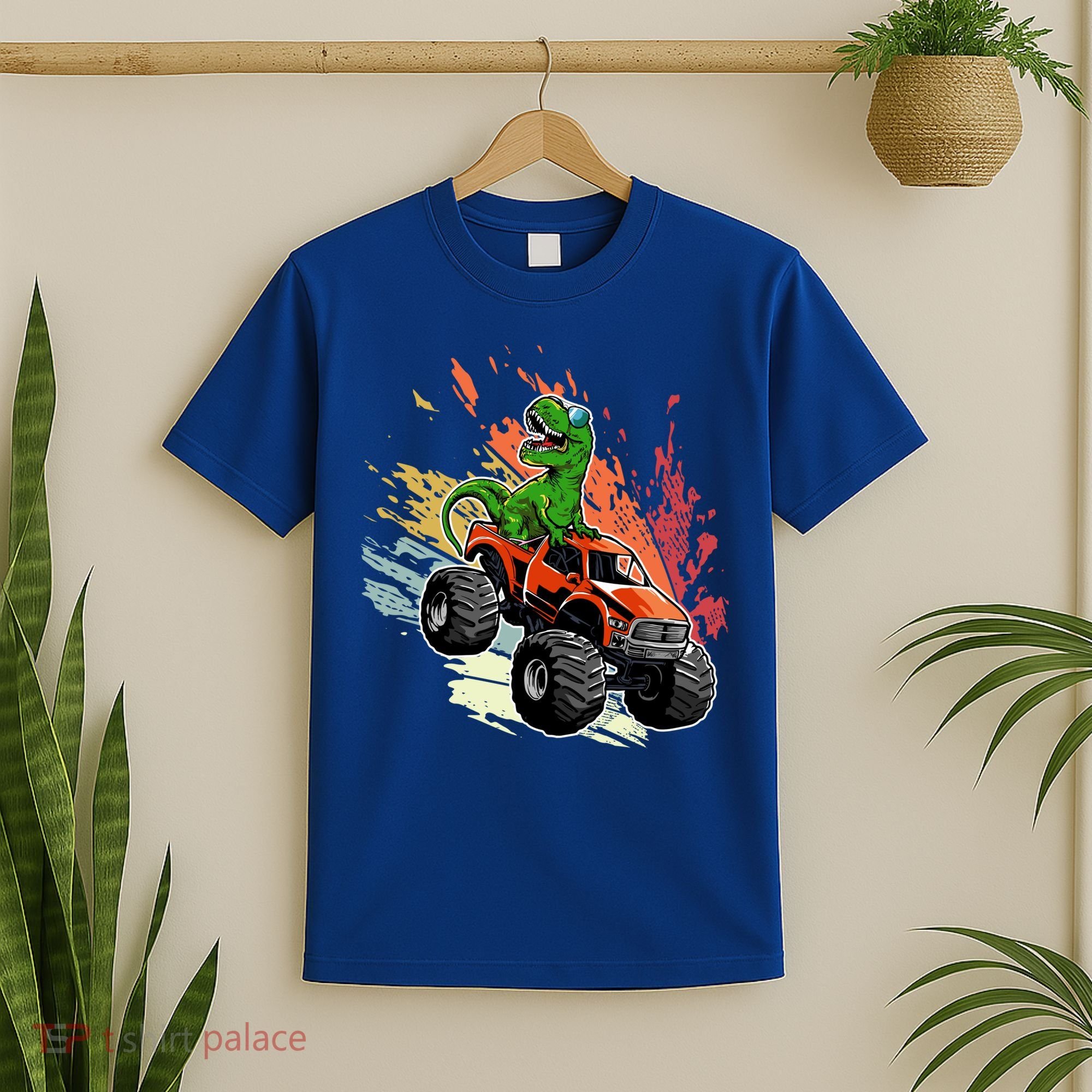 Retro Vintage Tgiftrex Dinosaur Monster Truck Gift T-Shirt