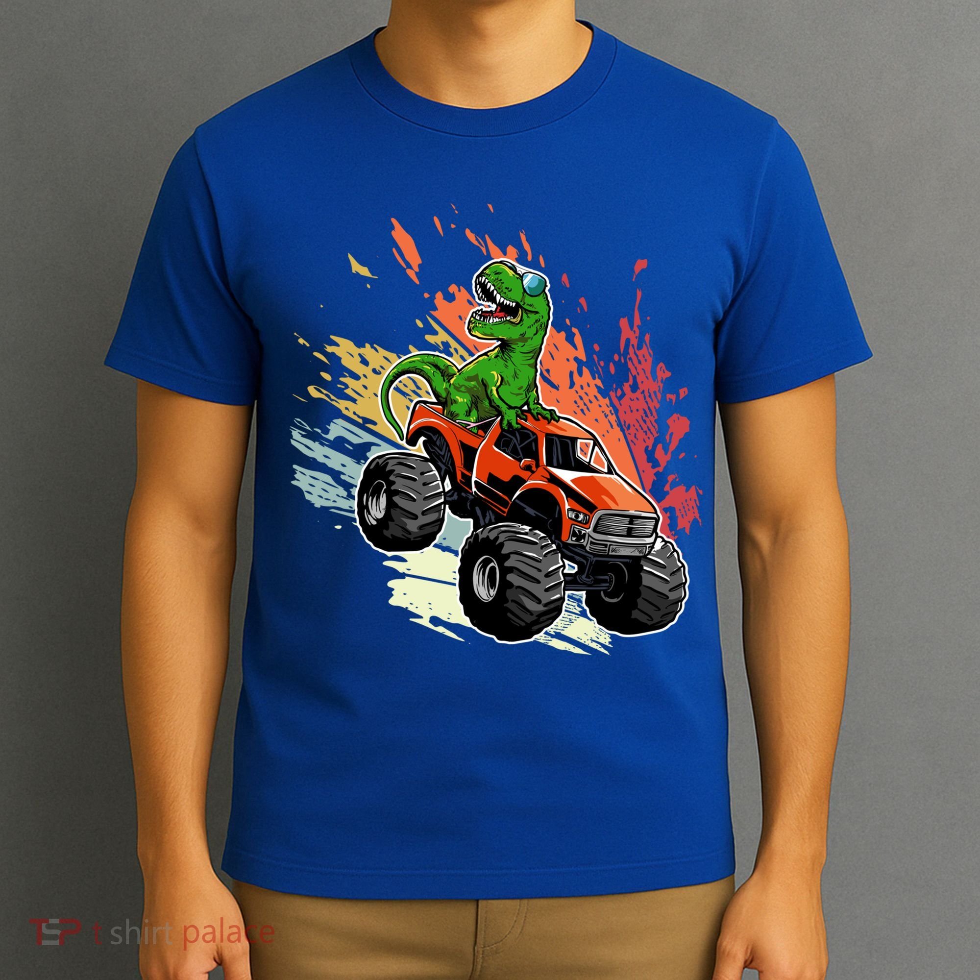 Retro Vintage Tgiftrex Dinosaur Monster Truck Gift T-Shirt