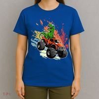 Retro Vintage Tgiftrex Dinosaur Monster Truck Gift T-Shirt thumb 4