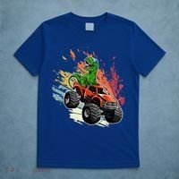 Retro Vintage Tgiftrex Dinosaur Monster Truck Gift T-Shirt thumb 5